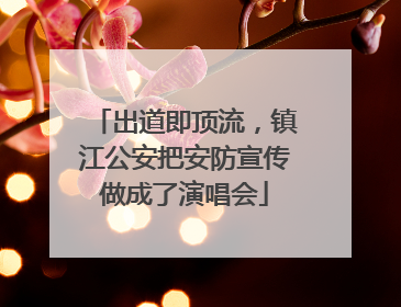 出道即顶流,镇江公安把安防宣传做成了演唱会