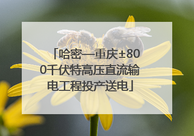 哈密—重庆±800千伏特高压直流输电工程投产送电