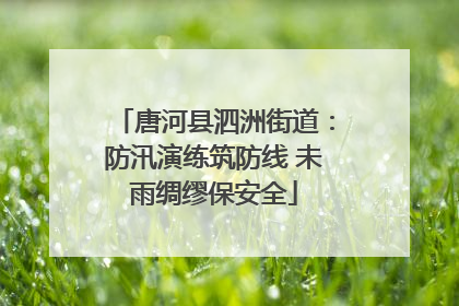 唐河县泗洲街道：防汛演练筑防线 未雨绸缪保安全