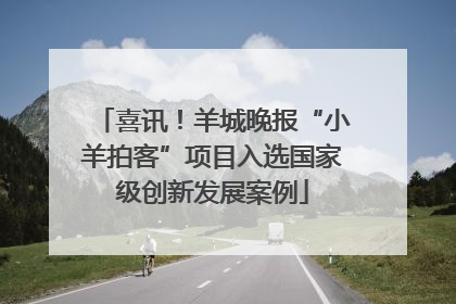 喜讯！羊城晚报“小羊拍客”项目入选国家级创新发展案例