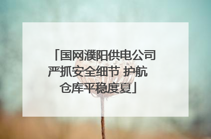 国网濮阳供电公司严抓安全细节 护航仓库平稳度夏