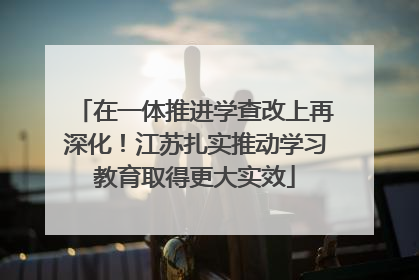 在一体推进学查改上再深化！江苏扎实推动学习教育取得更大实效