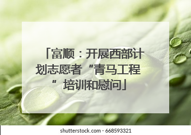 富顺：开展西部计划志愿者“青马工程”培训和慰问