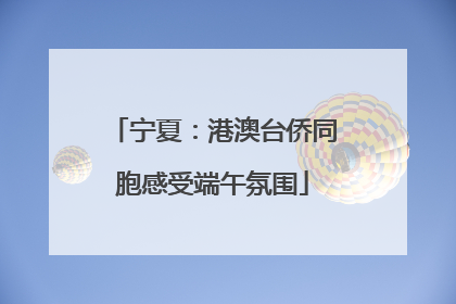 宁夏：港澳台侨同胞感受端午氛围