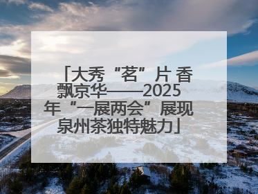 大秀“茗”片 香飘京华——2025年“一展两会”展现泉州茶独特魅力