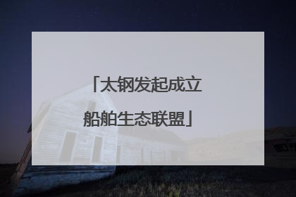 太钢发起成立船舶生态联盟