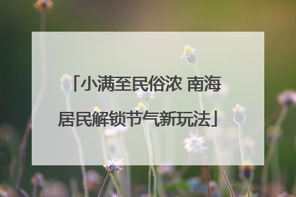 小满至民俗浓 南海居民解锁节气新玩法
