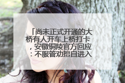 尚未正式开通的大桥有人开车上桥打卡，安徽铜陵官方回应：不服管劝擅自进入，已采取措施