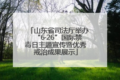 山东省司法厅举办“6·26”国际禁毒日主题宣传暨优秀戒治成果展示
