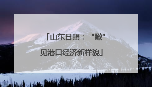 山东日照：“瞰”见港口经济新样貌