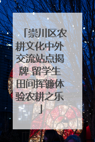 崇川区农耕文化中外交流站点揭牌 留学生田间挥镰体验农耕之乐