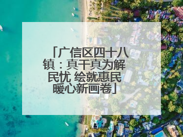 广信区四十八镇：真干真为解民忧 绘就惠民暖心新画卷