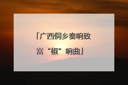 广西侗乡奏响致富“椒”响曲