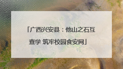 广西兴安县：他山之石互查学 筑牢校园食安网