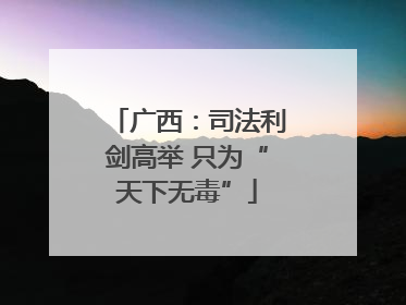 广西：司法利剑高举 只为“天下无毒”