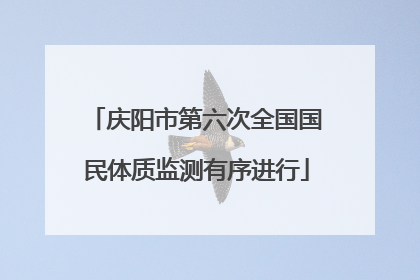 庆阳市第六次全国国民体质监测有序进行