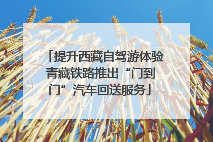 提升西藏自驾游体验 青藏铁路推出“门到门”汽车回送服务