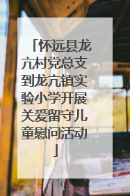 怀远县龙亢村党总支到龙亢镇实验小学开展关爱留守儿童慰问活动