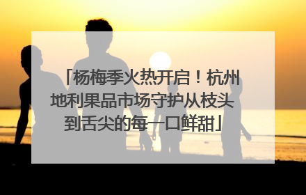 杨梅季火热开启！杭州地利果品市场守护从枝头到舌尖的每一口鲜甜