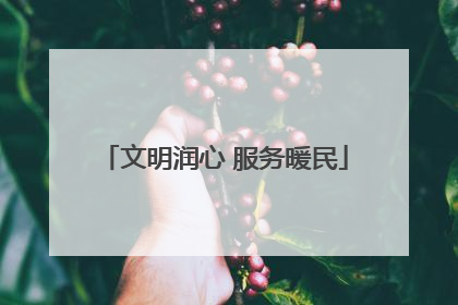 文明润心 服务暖民