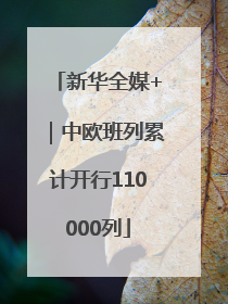 新华全媒+｜中欧班列累计开行110000列