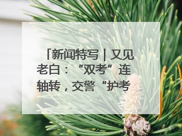 新闻特写｜又见老白：“双考”连轴转，交警“护考档”密集开启