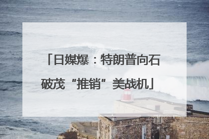 日媒爆：特朗普向石破茂“推销”美战机