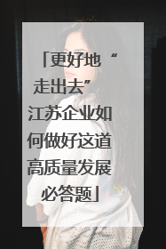 更好地“走出去” 江苏企业如何做好这道高质量发展必答题