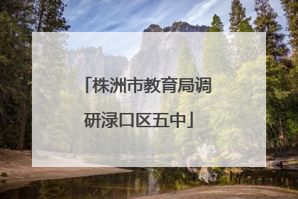 株洲市教育局调研渌口区五中