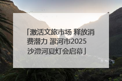 激活文旅市场 释放消费潜力 漯河市2025沙澧河夏灯会启幕