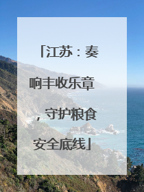 江苏：奏响丰收乐章，守护粮食安全底线
