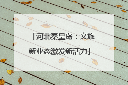 河北秦皇岛：文旅新业态激发新活力