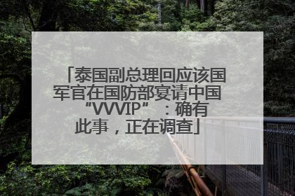 泰国副总理回应该国军官在国防部宴请中国“VVVIP”：确有此事，正在调查