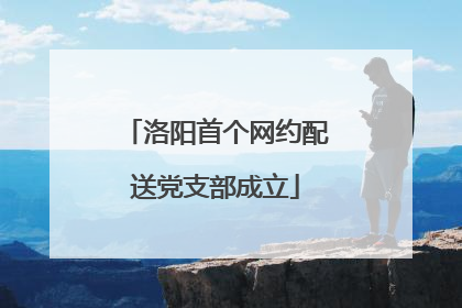 洛阳首个网约配送党支部成立