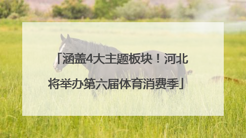 涵盖4大主题板块！河北将举办第六届体育消费季