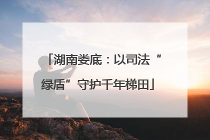 湖南娄底：以司法“绿盾”守护千年梯田