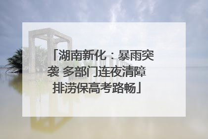 湖南新化：暴雨突袭 多部门连夜清障排涝保高考路畅