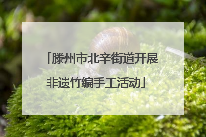 滕州市北辛街道开展非遗竹编手工活动