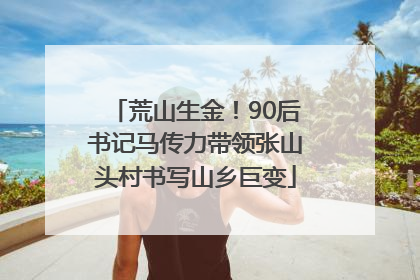荒山生金！90后书记马传力带领张山头村书写山乡巨变