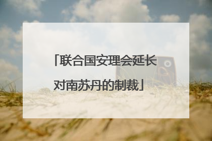联合国安理会延长对南苏丹的制裁