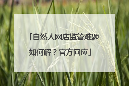 自然人网店监管难题如何解？官方回应