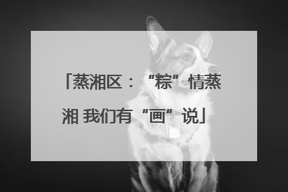 蒸湘区：“粽”情蒸湘 我们有“画”说