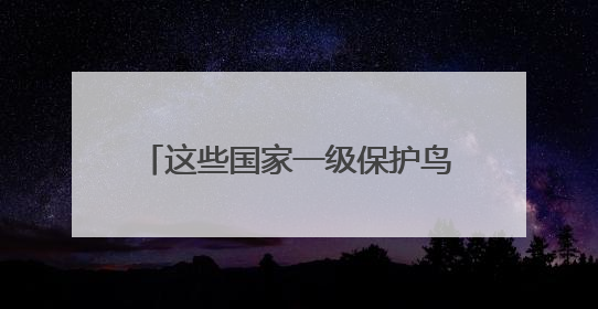 这些国家一级保护鸟类，你认识多少？