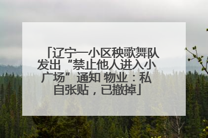 辽宁一小区秧歌舞队发出“禁止他人进入小广场”通知 物业：私自张贴，已撤掉