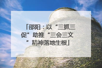 邵阳：以“三抓三促”助推“三会三文”精神落地生根