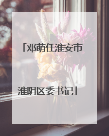 邓萌任淮安市淮阴区委书记