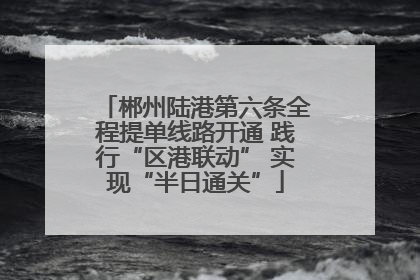 郴州陆港第六条全程提单线路开通 践行“区港联动” 实现“半日通关”