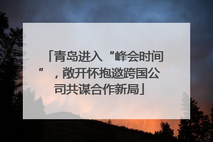 青岛进入“峰会时间”，敞开怀抱邀跨国公司共谋合作新局