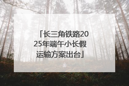 长三角铁路2025年端午小长假运输方案出台