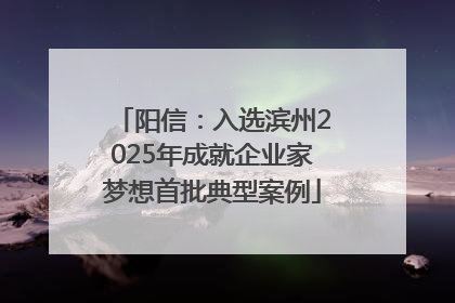 阳信：入选滨州2025年成就企业家梦想首批典型案例